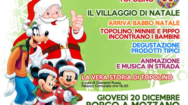 Immagini Natale Topolino.A Borgo La Magia Del Natale Con Topolino Serchioindiretta