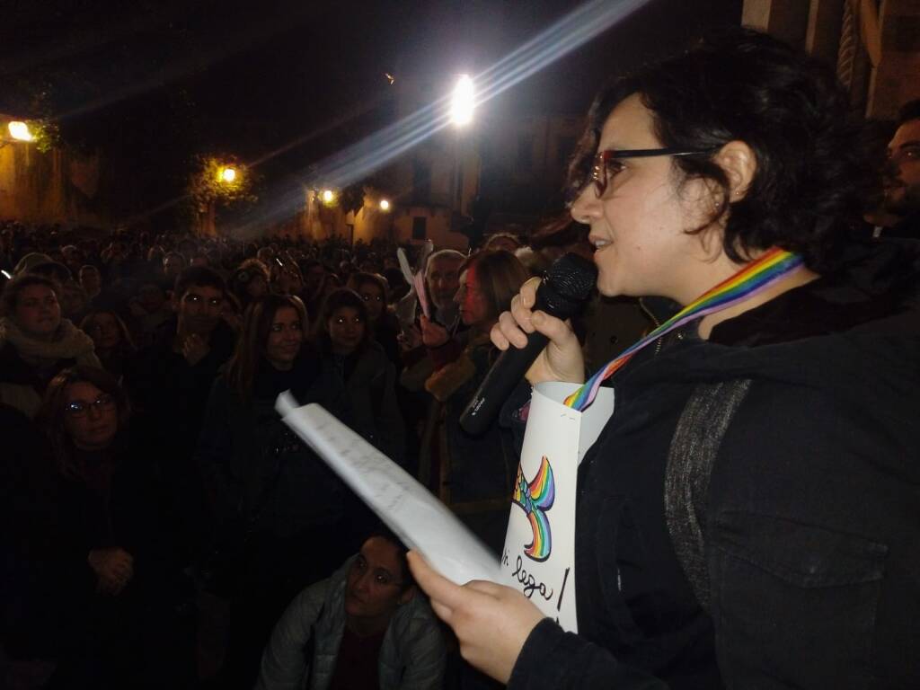 Le sardine in piazza a Lucca