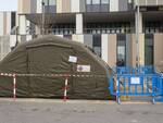 Tende e gazebo per il prefiltraggio all'ospedale di Lucca