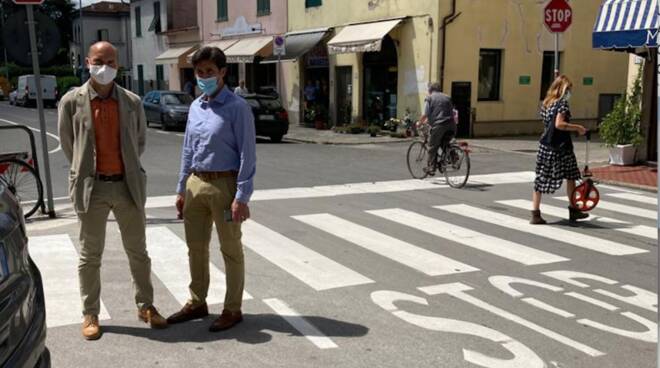 sopralluogo via di Tiglio Comune polizia municipale stalli blu