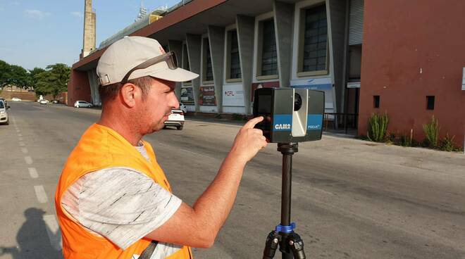 rilievi riqualificazione stadio Porta Elisa