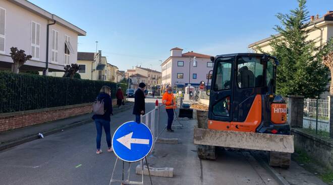 lavori in via Petrarca a castelfranco di sotto