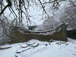 Crollo capannone per la neve a Sulcina