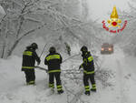 Interventi dei vigili del fuoco sulla neve in Garfagnana