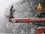 Interventi dei vigili del fuoco sulla neve in Garfagnana