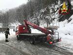 vigili del fuoco interventi neve Sillano Giuncugnano