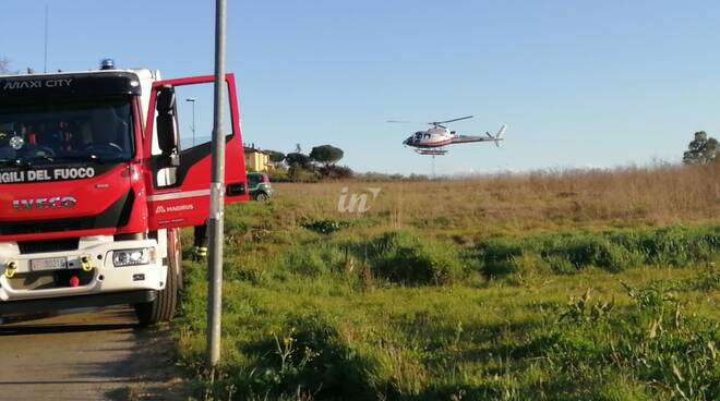 incendio di bosco a cerretti di santa maria a monte