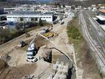 Lavori di realizzazione del sovrappasso della linea ferroviaria a Castelnuovo