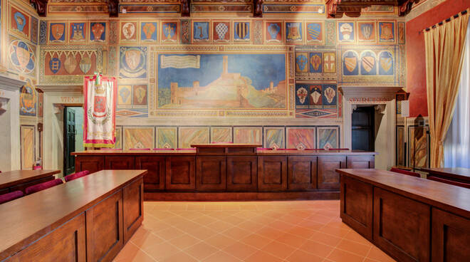 sala del consiglio comunale di san miniato