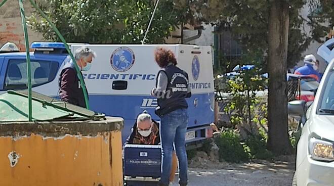 Sopralluogo della polizia scientifica a Orentano per il caso di Khrystyna Novak - 23 marzo 2021