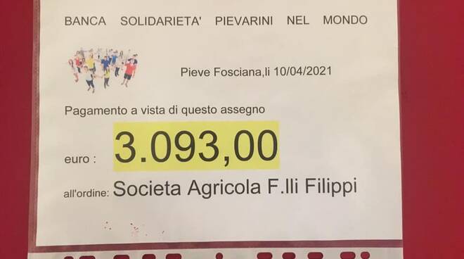 Donazione cittadini Pieve Fosciana per azienda agricola 