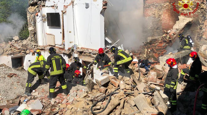 Esplosione casa crollata nel Chianti