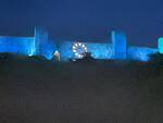festa europa edifici illuminati di blu in Toscana