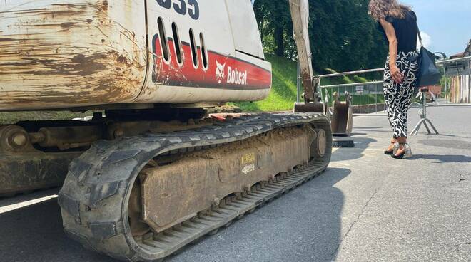 Via dei Fossi lavori crollo