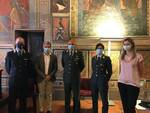 Ricevuti in Comune il colonnello Massimo Benassi e la tenente Rosangela Di Lecce Guardia di Finanza San Miniato