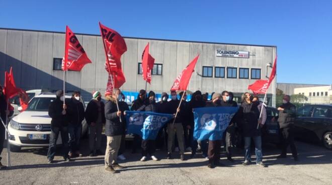 Sciopero azienda Tolentino a Carraia 