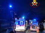 vigili del fuoco ambulanza notte