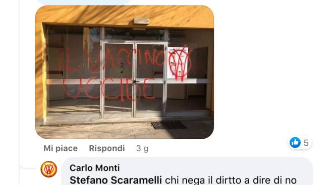 attacco No Vax vicepresidente consiglio regionale Stefano Scaramelli