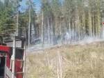 incendio di bosco a villetta san romano