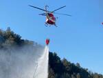 incendio elicottero vigili del fuoco