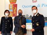 questura di Pisa formali compiacimenti consegnati dal questore