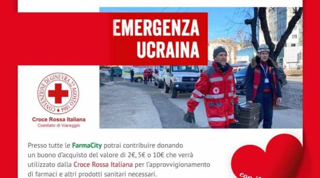 La Croce Rossa della Versilia a fianco dell'Ucraina: raccolta di farmaci per la popolazione