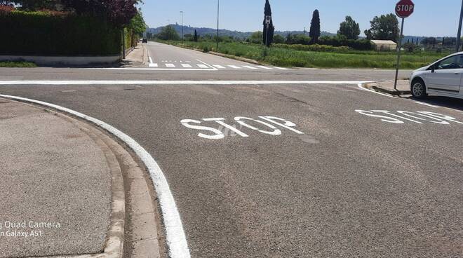 incrocio tra via Meucci e via del Pino a San Pierino di Fucecchio