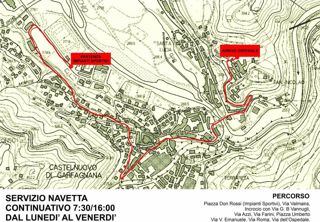 Navetta per ospedale di Castelnuovo 