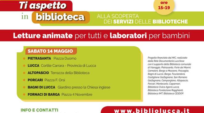 ti aspetto in biblioteca 14 maggio