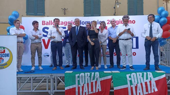 Antonio Tajani e Forza Italia per Pardini in piazza San Frediano