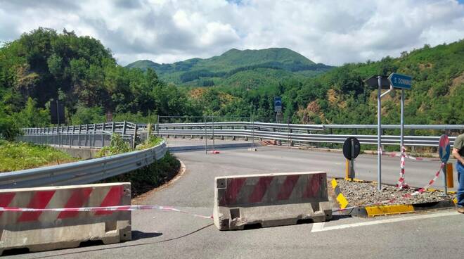 ponte di San Donnino geoblock chiusura sopralluogo Piazza al Serchio