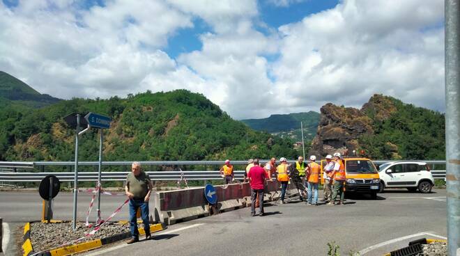 ponte di San Donnino geoblock chiusura sopralluogo Piazza al Serchio