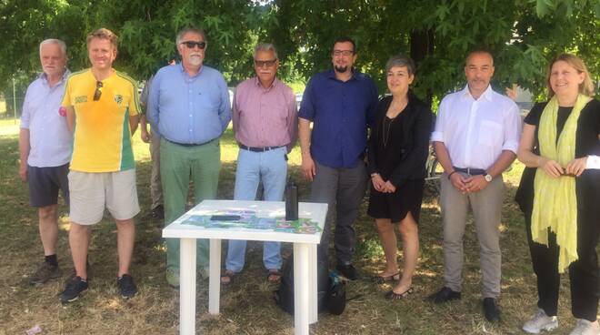 Sopralluogo Campo di Marte candidato sindaco Aldo Gottardo con Alessia Petraglia e Serena Pillozzi