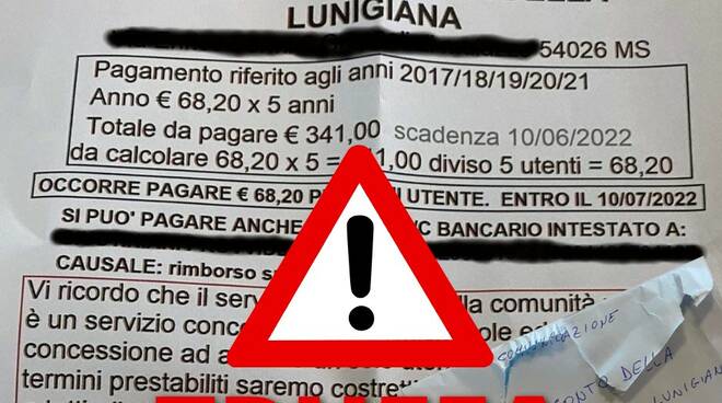 truffa tributo irriguo in Lunigiana