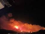 incendio sulle colline di Massarosa