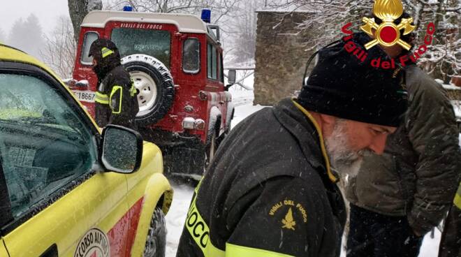 soccorso alpino vigili del fuoco neve