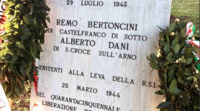Dani e Bertoncini memoria ricordo Santa Croce sull'Arno