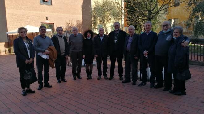 vescovo in visita alla rsa del campana guazzesi, san miniato