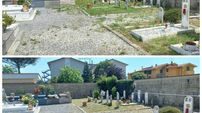 sfalci nei cimiteri a Lucca