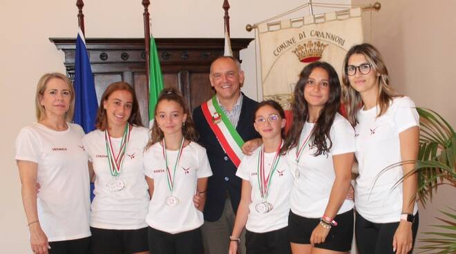 atlete Artistica Emgioy e Centro ginnastica Firenze con menesini