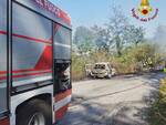 Auto distrutta dalle fiamme nelle prove del Rally Città di Pistoia