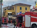 spazzatrice in fiamme a Lamporecchio