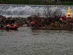 sommozzatori arno firenze cane intrappolato sulla pescaia