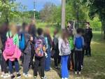 bambini in visita alla riserva di montefalcone