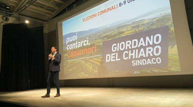 Giordano Del Chiaro presenta il programma per capannori ad Artè