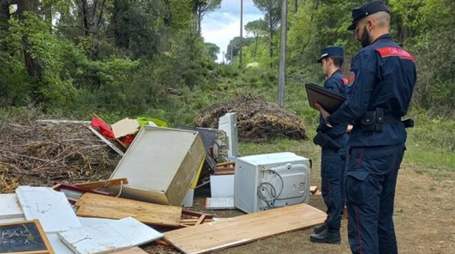Mobilia abbandonata nel bosco, in un cassetto un indizio: i Forestali risalgono al proprietario