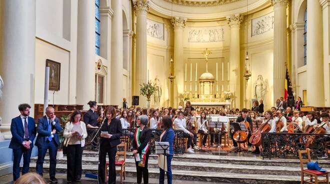 orchestra della scuola media Enrico Pea a Bruxelles