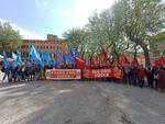 presidio piazza Napoleone sciopero Cgil Uil