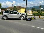 incidente auto contro moto a borgonuovo